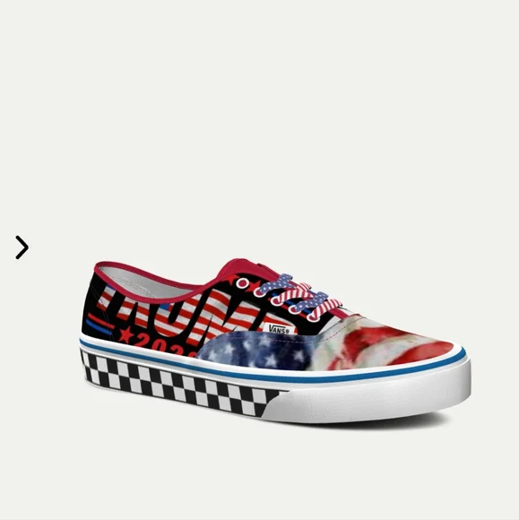 Vans Patriotic, Trump Stars and Stripes Athletic Shoes Red, White, Blue, Black. - Picture 4 of 4